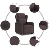  Električni naslonjač na podizanje od tkanine tamnosmeđi | shoptok.hr