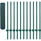  Ograda od žičane mreže sa stupovima čelična 25 x 0,75 m zelena | shoptok.hr