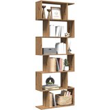 vidaXL Pregrada / regal za knjige 6 razina hrast 70x24x193 cm drveni Cijene
