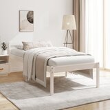  Krevet za starije osobe bijeli 75x190 cm mali masivna borovina | shoptok.hr