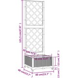  Vrtna žardinjera s rešetkom crna 40x40x121,5 cm PP | shoptok.hr