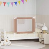  Sigurnosna ograda za dječji krevet smeđe-siva 90x25 cm tkanina | shoptok.hr