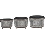 Esschert Design Cvetlični lonci na nogah, 3-delni set - ovalno Cene