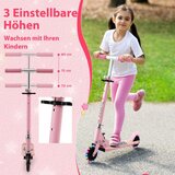  Otroški skiro 2-kolesni skiro z utripajočimi kolesi in stojalom za križarjenje, roza | Shoptok.si
