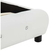 vidaXL Postelja z vzmetnico iz sp. pene belo umetno usnje 140x200 cm | Shoptok.si