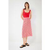 Defacto A-Line Patterned Regular Waist Midi Skirt Cene