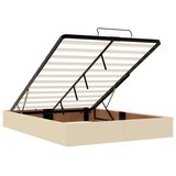  Krevet od pjene s madracem i LED-om Krem 140 x 190 cm Tkanina - Krem 140 x 190 cm Dizajn linija | shoptok.hr