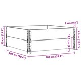 Okviri za palete 2 kom crni 100x100 cm od masivne borovine | shoptok.hr