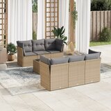 Maison Chic Seti vrtnega pohištva - Vrtna garnitura - Vrtni pohištvo set 7-delna z blazinami bež poli ratan, (21808948) | Shoptok.si