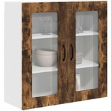 vidaXL Stenska kuhinjska omarica z vrati Dimljeni oreh 80 x 31 x 80 cm | Shoptok.si