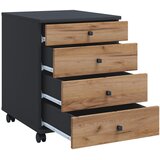 MID.YOU PREDALNIK NA KOLESCIH antracit, medeni hrast | Shoptok.si