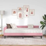 Kotni okvir postelje z matrico Drugo 2 pcs Siva Žamet, (5000123700) | Shoptok.si