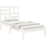  Posteljni okvir bel iz trdnega lesa 90x200 cm, (20645010) | Shoptok.si