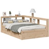 vidaXL Krevet s regalom za knjige bez madraca 120x190 cm od borovine | shoptok.hr