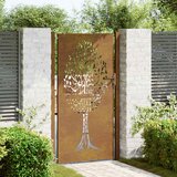  Vrtna vrata 100x200 cm Corten čelik Dizajn stabla | shoptok.hr