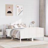 vidaXL Posteljni okvir brez vzmetnice bel 160x200 cm trdna borovina Cene