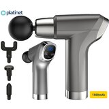 Platinet PMAS20 masažna pištola, polnilna baterija, 6 stopenj hitrosti, 4 nastavki, upravljanje na dotik, (21588546) | Shoptok.si