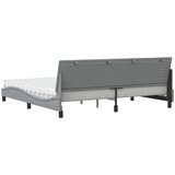  Krevet s madracem Hanko svjetlosivi 200 x 200 cm od tkanine | shoptok.hr