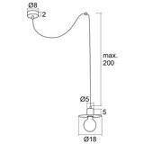  Argon 3834 - Luster na sajli CORSO 1xE27/15W/230V beli | Eponuda.com
