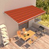 vidaXL Avtomatsko zložljiva tenda 600x300 cm oranžna in rjava Cene