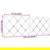 vidaXL Vzglavna stranica temno rjava 140 cm blago | Shoptok.si