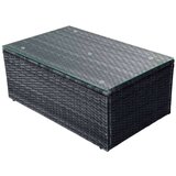 Poli 4-dijelna vrtna garnitura od poliratana s jastucima crna | shoptok.hr