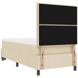  Krevet s opruga kutije s uzglavljem Krema 90 x 200 cm tkanina | shoptok.hr