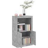vidaXL Bočni ormarić s LED svjetlima siva boja betona | shoptok.hr