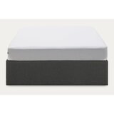 Kave Home Črna oblazinjena zakonska postelja s prostorom za shranjevanje 180x200 cm Matters – | Shoptok.si