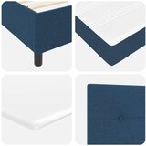 Box Postelja s podnožjem z vzmetnico Modra 160x200 cm Tkanina, (22083525) | Shoptok.si