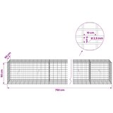  Gabion s žicom debljine 3,5 mm i mrežom 5x10 cm 750x50x50 cm | shoptok.hr