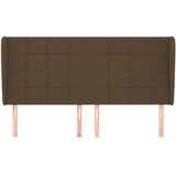  Uzglavlje s ušima tamnosmeđe 203x23x118/128 cm od tkanine | Eponuda.com