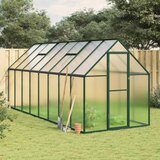  Staklenik s okvirom zeleni 445 x 169 x 195 cm aluminijski | shoptok.hr