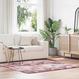 vidaXL Košata preproga prašna roza 160x160 cm poliester | Shoptok.si