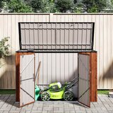 Kutija za spremanje u vrtu Smeđa 214 x 82 x 132 cm Čelik | shoptok.hr