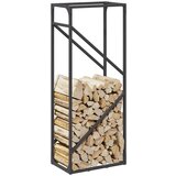  stojalo za drva črno 40x25x100 cm hladno valjano jeklo | Shoptok.si