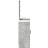  Toaletni stol s LED svjetlima Beton sivi 102x33x135 cm | shoptok.hr