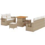  Set od 8 komada vrtne sofe s jastučićima Bež poli ratan akacija | shoptok.hr