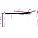 Set vanjskog namještaja 7 pcs Antracit Željezo i čelik | shoptok.hr
