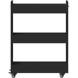 vidaXL Ormarić s kotačima crni 60 x 22 x 79 cm od konstruiranog drva | shoptok.hr