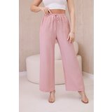 Kesi Włoski Viscose wide-leg trousers dark powder pink | Shoptok.si