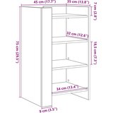vidaXL Komoda siva boja betona 45x35x75 cm od konstruiranog drva | shoptok.hr