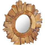 Maison Chic Stensko Ogledalo - Zrcalo - Kozmetično ogledalo 40 cm iz tikovine okroglo, (21698187) Cene