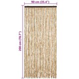 vidaXL Zavesa proti mrčesu bež 90x200 cm šenilja | Shoptok.si