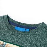  Dječja majica dugih rukava tamnozelena prošarana 116 | shoptok.hr