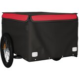  Prikolica za bicikl crno-crvena 45 kg željezna Crna 134 x 69 x 59 cm | Shoptok.si