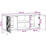 TV ormar 102 x 34,5 x 50 cm Hrast sonoma Konstruirano drvo | shoptok.hr