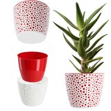 KADAX Okrogel cvetlični lonec Plastika 19 cm Rdeč, (5000352864) | Shoptok.si