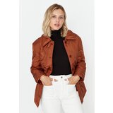Trendyol Brown Buttoned Quilted Inflatable Coat | Shoptok.si