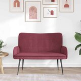 SOFA za dvije osobe boja crnog vina 115 x 61 x 87 cm tkanina | shoptok.hr